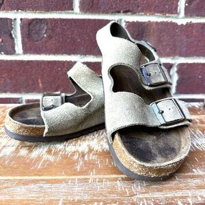 Birkenstock Milano suede leather sandals